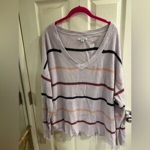 Purple Striped Sweater